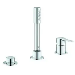 Grohe Lineare Wannenarmatur 19965001 chrom, ohne Auslauf, Wannenrandkombination