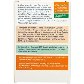 Doppelherz Aktiv Curcuma 750 mit Curcumin + Vitamin D3 1000 I.E. Kapseln 60 St.