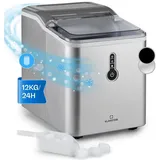 Klarstein Eiswürfelmaschine Klein, 1,5L Eiswürfelbereiter, Eiswürfelmaschine für Große Eiswürfel, Schnelle Mini-Eiswürfelmaschine, Leichte