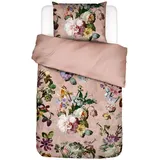 Essenza Bettwäsche Fleur Evening rose Satin, Satin, 2 teilig, Lilien, Dahlien, Geblümt, Floral rosa