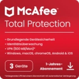 McAfee Total Protection | 3 Geräte | Download & Produktschlüssel