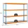 Proregal Schwerlastregal Metal Beast Four HxBxT 200 x 210 x 75 cm Fachlast 500 kg Blau-Orange