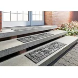 Andiamo Stufenmatte »Outdoor, 2er Set«, rechteckig, 6 mm Höhe, Outdoor-Stufenmatten, Stein Motiv, Gartenbereich, Außenbereich grau