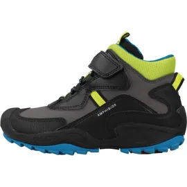 GEOX J New Savage Boy B A Grau/Black/Fluo Yellow 24