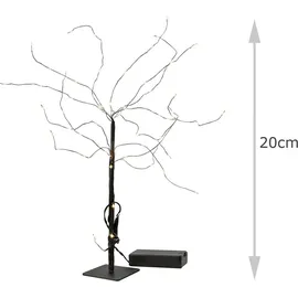 MARELIDA LED Mini Baum - Dekoleuchte 60 LED Batteriebetrieb schwarz