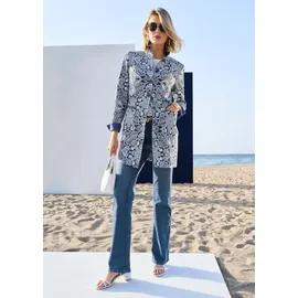 Madeleine Gehrock mit Jacquard-Muster in marine / wollweiß), | Gr.: 36
