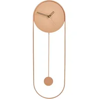 Beliani Wanduhr SALVAN 20 cm Metall Pfirsichrosa