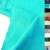 TOLKO 50cm Leinenstoff Meterware Natur Leinentuch für Kleider Hose Rock Bluse Hemd Vorhänge Gardinen Kissen Bettwäsche | 140cm breit | Stoffe zum Nähen Meterware Leinen Stoff kaufen (Türkis)