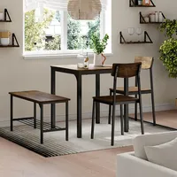 Vicco Esstisch-Set Fyrk, 70 x 70 cm 4 Teile