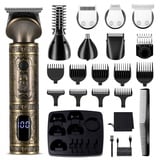 SURKER Barttrimmer Herren Profi-Haarschneider 7-in-1 Bartschneider-Set Gold