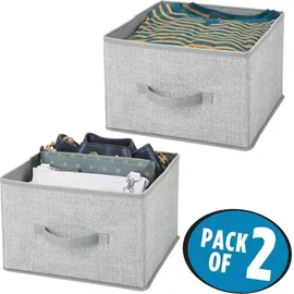 mDesign Aufbewahrungsbox 2er Set grau