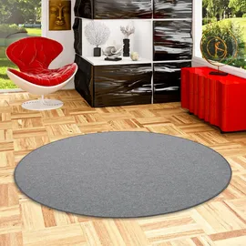 Snapstyle Feinschlingen Velour Teppich Strong Anthrazit Rund