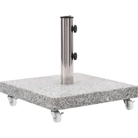 vidaXL Schirmständer Granit 30 kg Quadrat Grau
