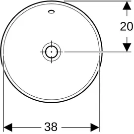 Geberit VariForm Einbauwaschtisch rund 40 x 40 cm (500701012)