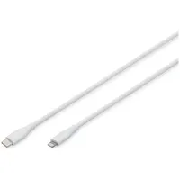 Digitus Lightning Silikon Anschlusskabel, USB-C - Lightning, 0,5m, weiß