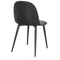 BIZZOTTO Esszimmerstuhl Ella 4er-Set aus Kunststoff, modernes Design, Schwarz,