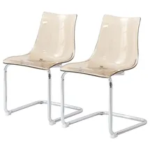 home24 Freischwinger Kunststoff orange 2er Set