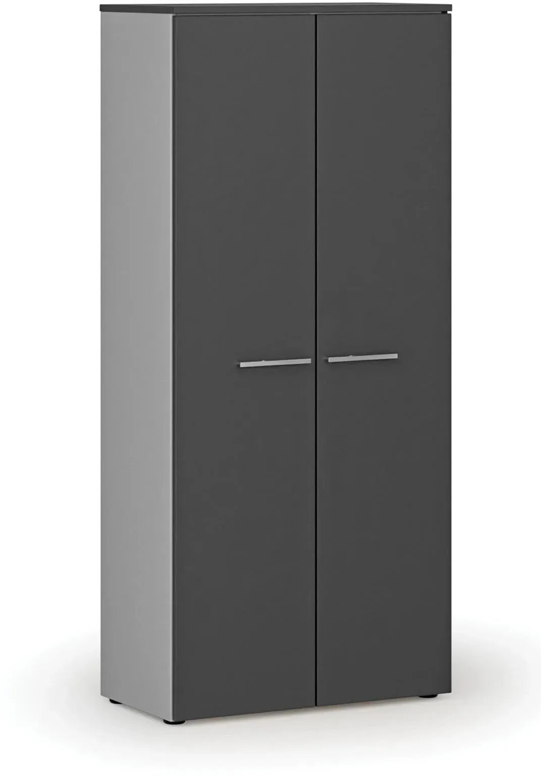 Kleiderschrank mit Auszug PRIMO GRAY, 800 x 420 x 1781 mm, grau/Graphit