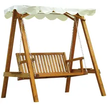 Outsunny Hollywoodschaukel Beige 2-Sitzer
