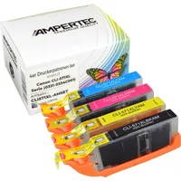 Ampertec 4 Kompatible Tinten ersetzt Canon CLI-571XL Multipack KCMY