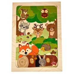 SAICO Original Puzzle Puzzle "Unsere heimischen Waldtiere", Puzzleteile