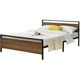 [en.casa] Metallbett Finse 140x200 cm Schwarz