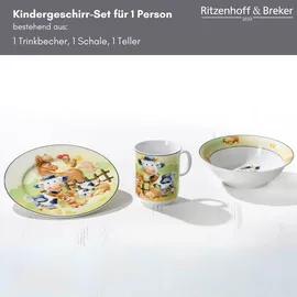 Ritzenhoff & Breker Hoftiere 3tlg. Porzellan Bunt