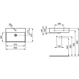 Ideal Standard Strada Waschtisch 60 x 42 cm (K077801)