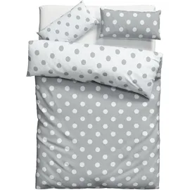 OTTO home Wendebettwäsche Dots grau 135 x 200 cm + 2 x 40 x 80 cm