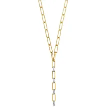 Julie Julsen Collierkettchen 925 Sterling Silber vergoldet Zirkonia gelb