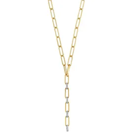 Julie Julsen Collierkettchen 925 Sterling Silber vergoldet Zirkonia gelb