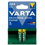 2er VARTA PHONE Accu AAA 550maH HR03 Micro 1.2V NiMH DECT Telefon Akku 58397