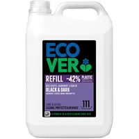 Ecover Feinwaschmittel Schwarz & Dunkel – Limette & Lotus (5 L/111 Waschladungen), Flüssigwaschmittel mit pflanzenbasierten Inhaltsstoffen, Ecover Waschmittel für dunkle Wäsche