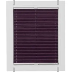 Plissee SUNLINES "One Size Style Crush", lila (brombeere, grau, grau), B:45cm H:100cm, Obermaterial: 85% Polyester, 15% sonstige Fasern, Plissees, Zubehörfarbe grau, zum Klemmen