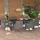 vidaXL Garten-Essgruppe 7-tlg. Grau
