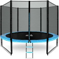 Aga24 - Aga Sport Pro Trampolin 305 Cm Hellblau + Sicherheitsnetz + Leiter
