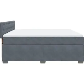 vidaXL Boxspringbett 180 x 200 cm Dunkelgrau