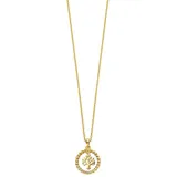 Julie Julsen Collier 925 Sterling Silber vergoldet mit beweglichem Baum Gelb