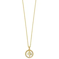 Julie Julsen Collier 925 Sterling Silber vergoldet mit beweglichem Baum Gelb