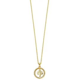 Julie Julsen Collier 925 Sterling Silber vergoldet mit beweglichem Baum Gelb