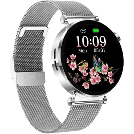knauermann Neo 2 Rund 40 mm Silber Milanaise-Armband Silber