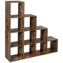 VASAGLE Bücherregal 29 x 129,5 x 129,5 cm Braun