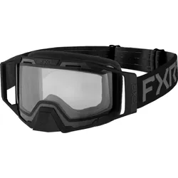 FXR Combat Cold Stop Clear Snowmobil Brille, schwarz für Männer