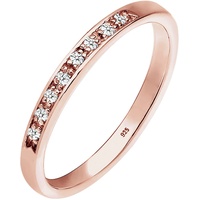 DIAMORE Ring Damen Klassisch Edel mit Diamant (0.08 ct.) 925 Silber