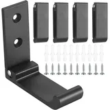 Csparkv - 5 Stück faltbare Wandhaken, faltbare Wandhalterung, 90-Grad-Klapphaken, Kleiderhaken, Kleiderhaken mit Schrauben für Büro, Küche,
