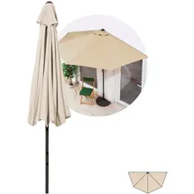 EasyMaxx halbrund 270 x 140 cm Beige