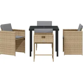 vidaXL Garten Essgruppe 5-tlg. Beige