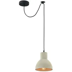 Deckenlampe Deckenleuchte Hängeleuchte Pendellampe Metall Beton grau E27 222cm