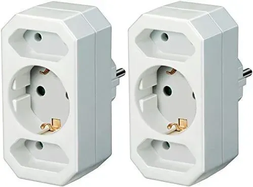 Brennenstuhl BRENN-1508050 Netzstecker-Adapter Typ C (Euro-Stecker) Weiß