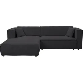 werk2 Eckcouch Cord 2-Sitzer Anthrazit